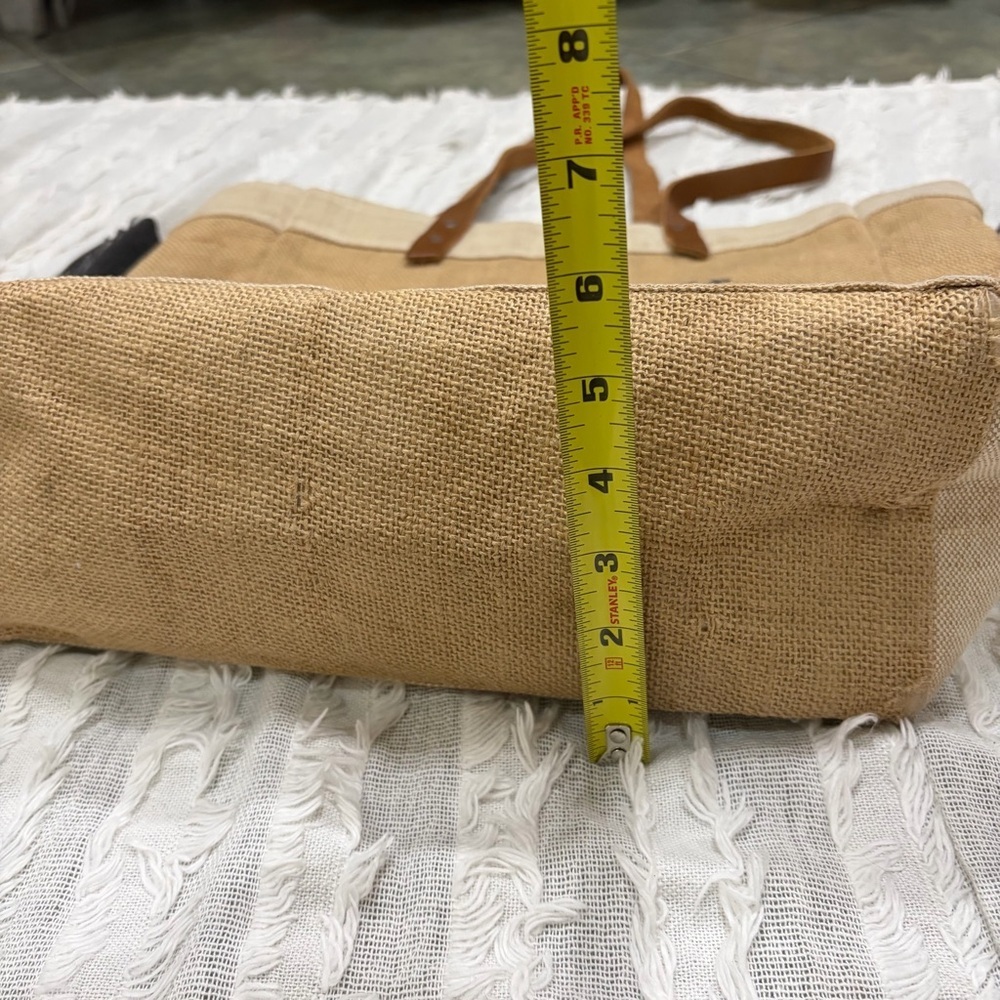 Apolis Global Citizen Burlap Market Tote Bag Santa Monica California USA Cottage - Picture 13 of 14